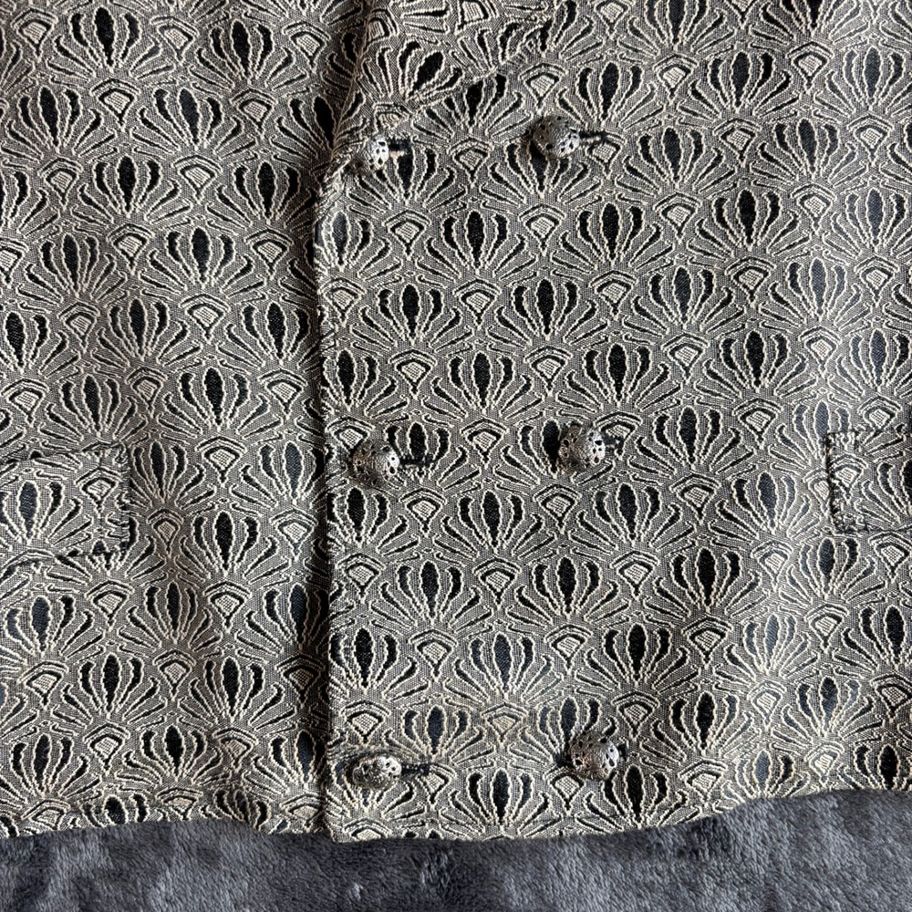 Wah Maker True West Mens Large Double Breasted Art Deco Frontier Vest Large - Picture 4 of 9